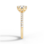 Eleanor Round Cut Lab Grown Diamond 18Kt Yellow Gold Engagement Ring - View 3