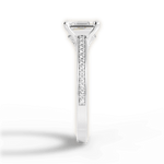 Donna Emerald Cut Lab Grown Diamond 14Kt White Gold Engagement Ring - View 2