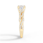 Justine Asscher Cut Lab Grown Diamond 18Kt Yellow Gold Engagement Ring - View 3