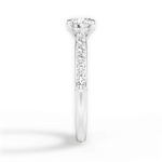 Diane Oval Cut Lab Grown Diamond Platinum Engagement Ring - View 2