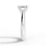 Dorothy Emerald Cut Lab Grown Diamond 18Kt White Gold Engagement Ring - View 4