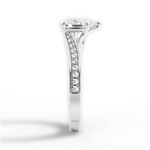 Elise Pear Cut Lab Grown Diamond 18Kt White Gold Engagement Ring - View 4