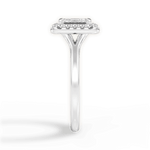 Geneva Emerald Cut Lab Grown Diamond 18Kt White Gold Engagement Ring - View 2