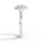 Fiona Oval Cut Lab Grown Diamond 14Kt White Gold Engagement Ring - View 4