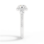Julia Round Cut Lab Grown Diamond Platinum Engagement Ring - View 4