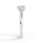 Anna Round Cut Lab Grown Diamond 18Kt White Gold Engagement Ring - View 3