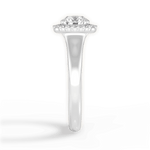 Jasmin Round Cut Lab Grown Diamond 18Kt White Gold Engagement Ring - View 4