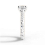 Lindsay Asscher Cut Lab Grown Diamond 14Kt White Gold Engagement Ring - View 4
