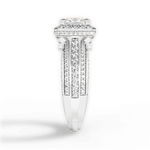 Madison Princess Cut Lab Grown Diamond Platinum Engagement Ring - View 2