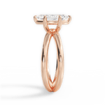 Ada Marquise Cut Lab Grown Diamond 18Kt Rose Gold Engagement Ring - View 4
