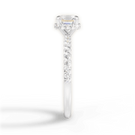 Isabella Asscher Cut Lab Grown Diamond 14Kt White Gold Engagement Ring - View 4