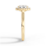 Fiona Oval Cut Lab Grown Diamond 18Kt Yellow Gold Engagement Ring - View 3