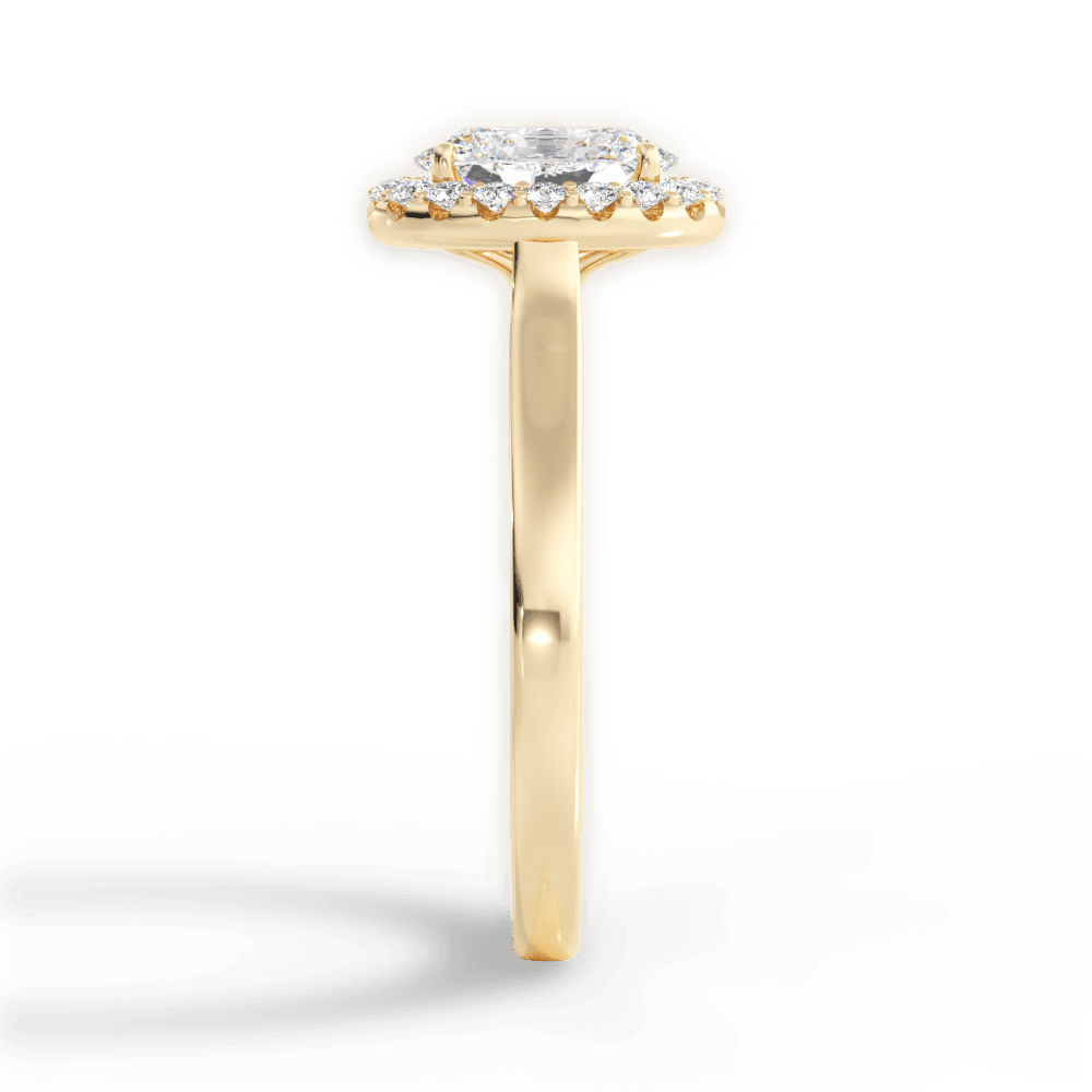 Fiona Oval Cut Lab Grown Diamond 18Kt Yellow Gold Engagement Ring - View 3