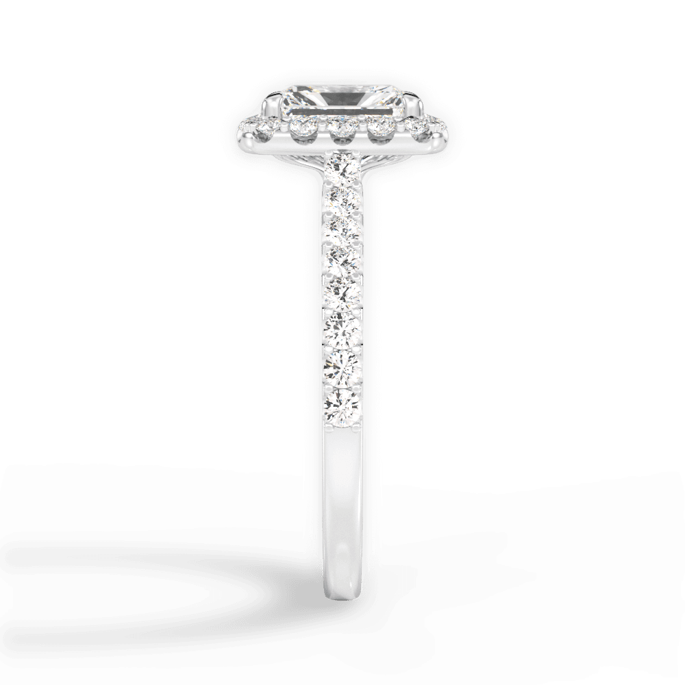 Ingrid Radiant Cut Lab Grown Diamond 14Kt White Gold Engagement Ring - View 3