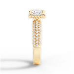 Jocelyn Princess Cut Lab Grown Diamond 18Kt Yellow Gold Engagement Ring - View 3