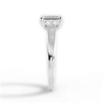 Carol Emerald Cut Lab Grown Diamond 14Kt White Gold Engagement Ring - View 4