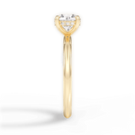 Brenda Round Cut Lab Grown Diamond 18Kt Yellow Gold Engagement Ring - View 3