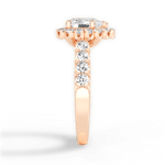 Lacey Pear Cut Lab Grown Diamond 18Kt Rose Gold Engagement Ring - View 3