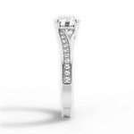 Elise Round Cut Lab Grown Diamond Platinum Engagement Ring - View 2