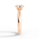 Colleen Oval Cut Lab Grown Diamond 18Kt Rose Gold Engagement Ring - View 2