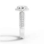 Jocelyn Oval Cut Lab Grown Diamond 14Kt White Gold Engagement Ring - View 3