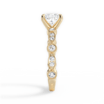 Edith Princess Cut Lab Grown Diamond 18Kt Yellow Gold Engagement Ring - View 2