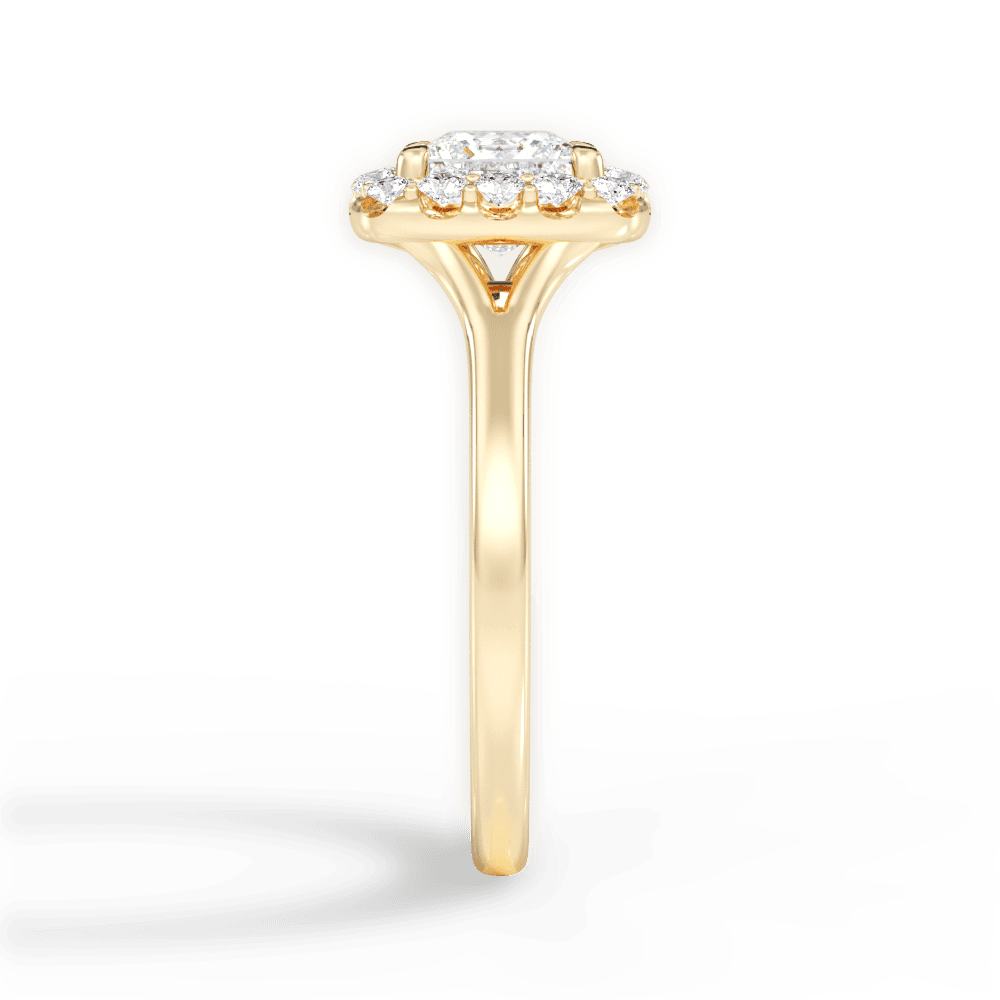Geneva Princess Cut Lab Grown Diamond 18Kt Yellow Gold Engagement Ring - View 4