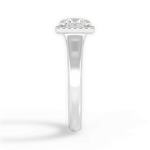 Jasmin Princess Cut Lab Grown Diamond 18Kt White Gold Engagement Ring - View 4