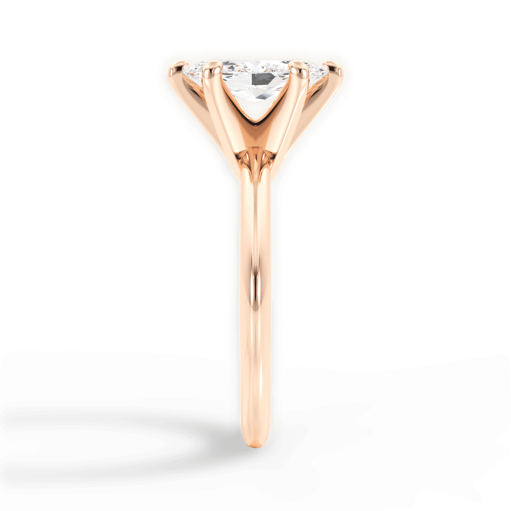Casey Marquise Cut Lab Grown Diamond 18Kt Rose Gold Engagement Ring - View 4