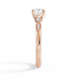 Cassie Cushion Cut Lab Grown Diamond 18Kt Rose Gold Engagement Ring - View 4