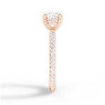 Madeline Cushion Cut Lab Grown Diamond 18Kt Rose Gold Engagement Ring - View 4