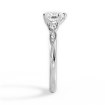 Cassie Heart Cut Lab Grown Diamond 14Kt White Gold Engagement Ring - View 4
