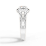 Mackenzie Cushion Cut Lab Grown Diamond Platinum Engagement Ring - View 4