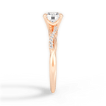 Charlotte Round Cut Lab Grown Diamond 18Kt Rose Gold Engagement Ring - View 4