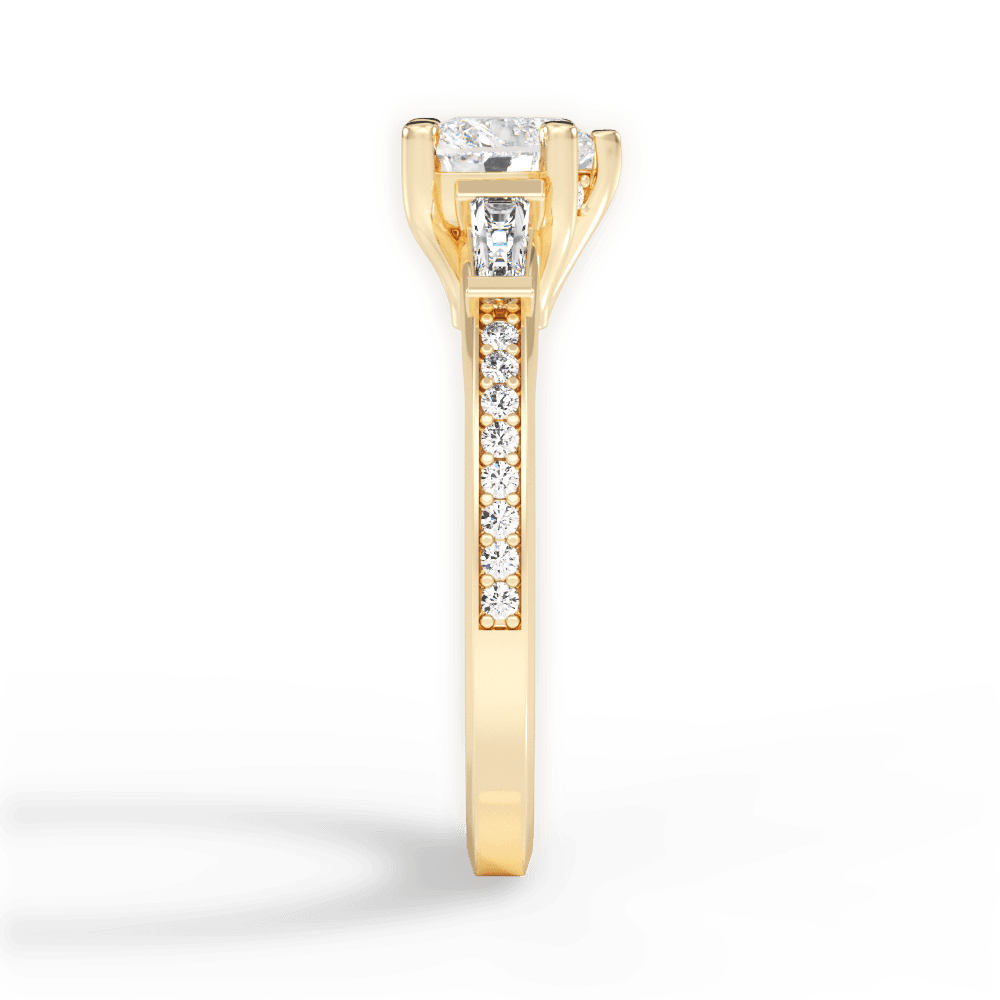 Katie Heart Cut Lab Grown Diamond 18Kt Yellow Gold Engagement Ring - View 3