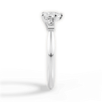 Emily Heart Cut Lab Grown Diamond Platinum Engagement Ring - View 4
