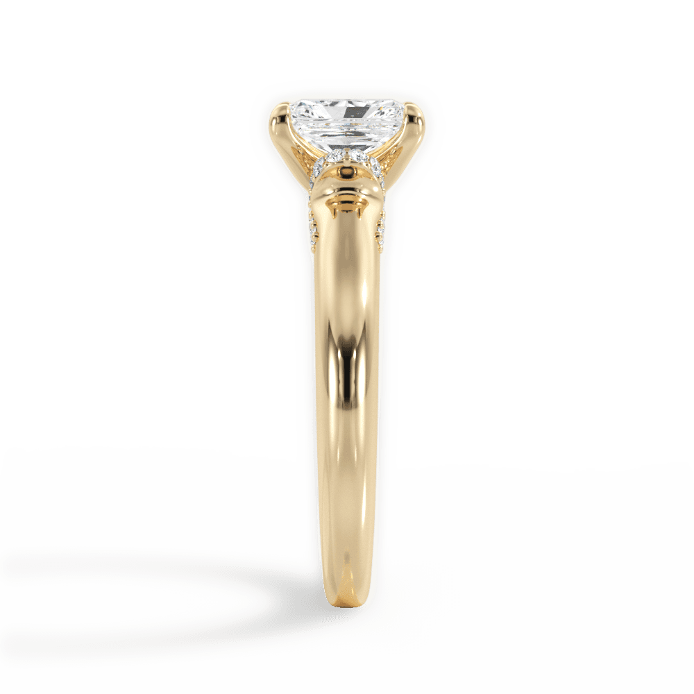 Florence Radiant Cut Lab Grown Diamond 18Kt Yellow Gold Engagement Ring - View 4