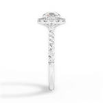 Ingrid Asscher Cut Lab Grown Diamond Platinum Engagement Ring - View 3