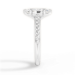 Elizabeth Marquise Cut Lab Grown Diamond 18Kt White Gold Engagement Ring - View 3