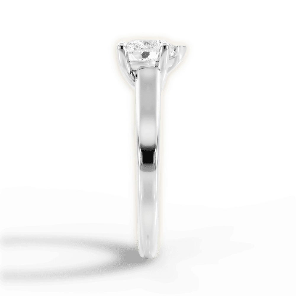 Ariana Heart Cut Lab Grown Diamond 14Kt White Gold Engagement Ring - View 4