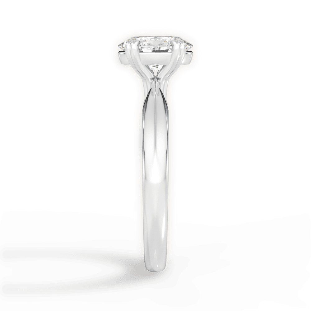 Anastasia Oval Cut Lab Grown Diamond Platinum Engagement Ring - View 3