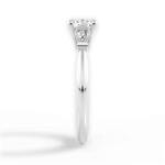 Emily Cushion Cut Lab Grown Diamond 18Kt White Gold Engagement Ring - View 3