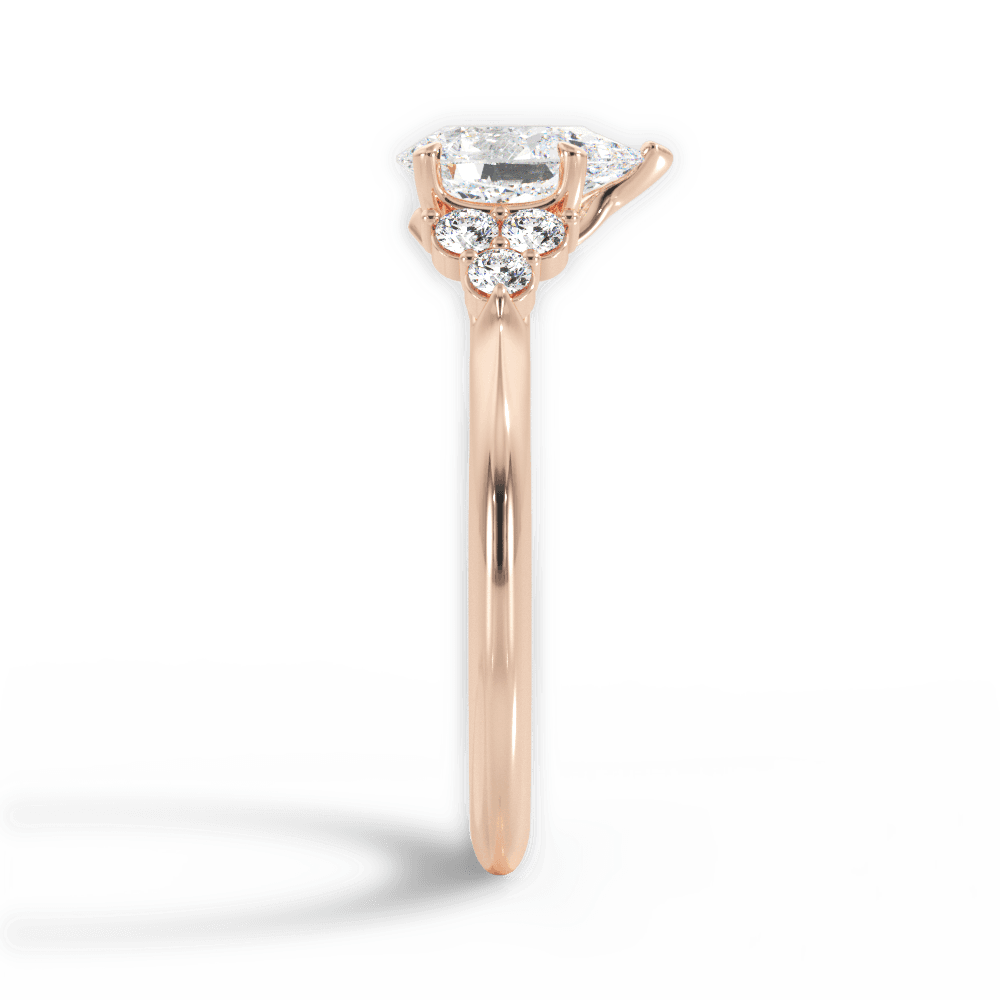 Celeste Pear Cut Lab Grown Diamond 18Kt Rose Gold Engagement Ring - View 2