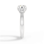 Elaine Round Cut Lab Grown Diamond Platinum Engagement Ring - View 4
