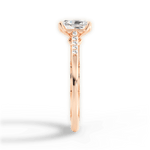 Christina Radiant Cut Lab Grown Diamond 18Kt Rose Gold Engagement Ring - View 4
