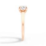 Diana Asscher Cut Lab Grown Diamond 18Kt Rose Gold Engagement Ring - View 4