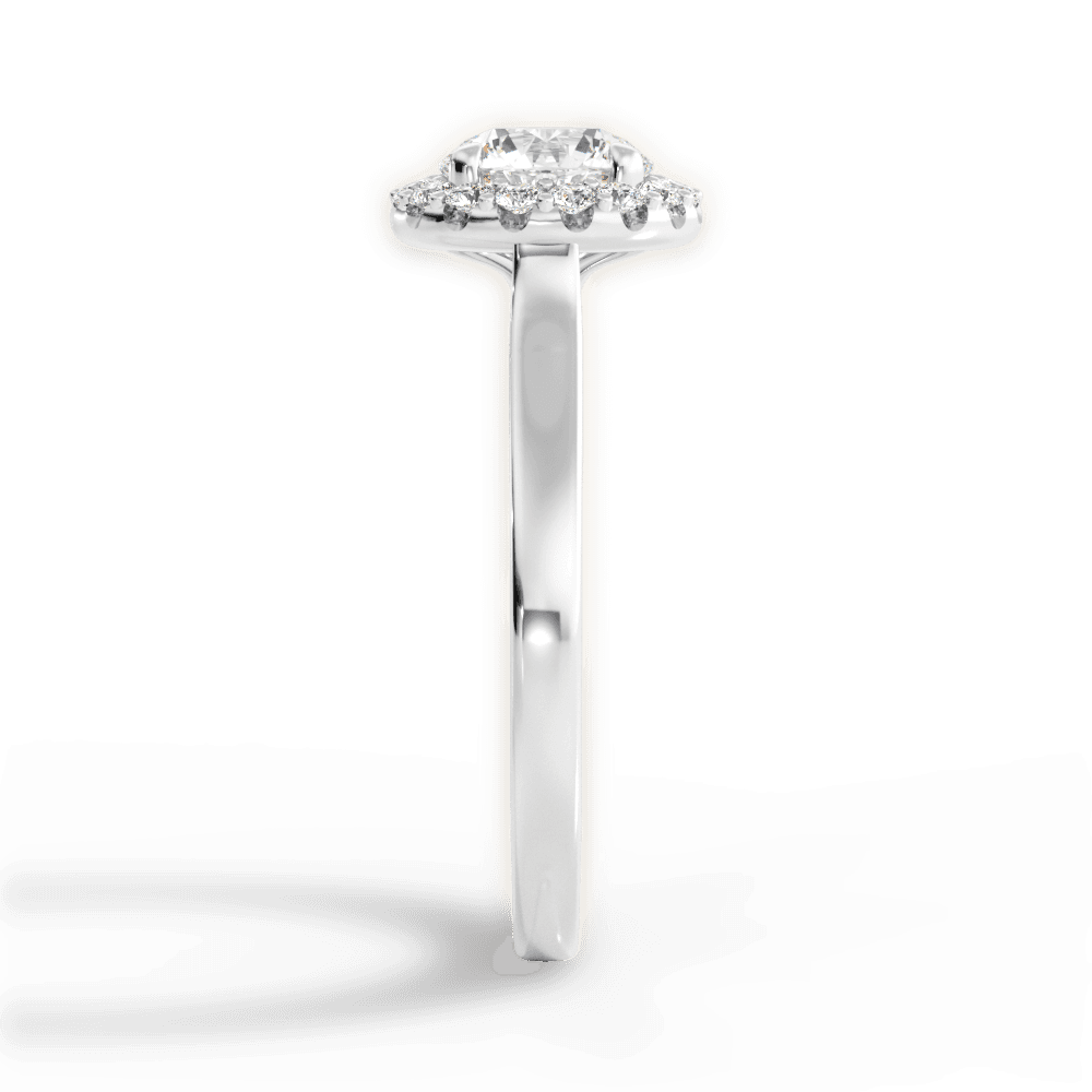 Fiona Round Cut Lab Grown Diamond Platinum Engagement Ring - View 3