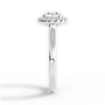 Fiona Round Cut Lab Grown Diamond 18Kt White Gold Engagement Ring - View 3
