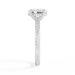 Janice Oval Cut Lab Grown Diamond 14Kt White Gold Engagement Ring - View 4