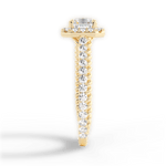 Kim Asscher Cut Lab Grown Diamond 18Kt Yellow Gold Engagement Ring - View 4